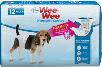 Medium 12 count dog diapers