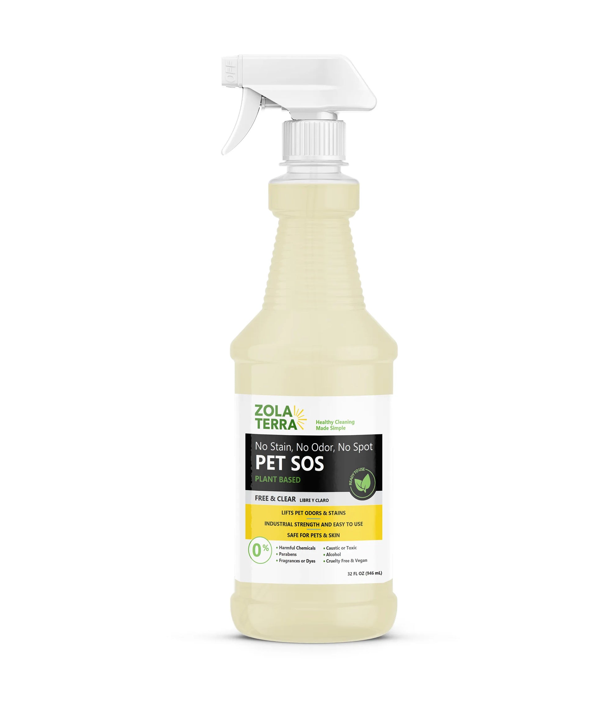 Pet SOS Cleaner, a powerful stain and odor remover for pet accidents