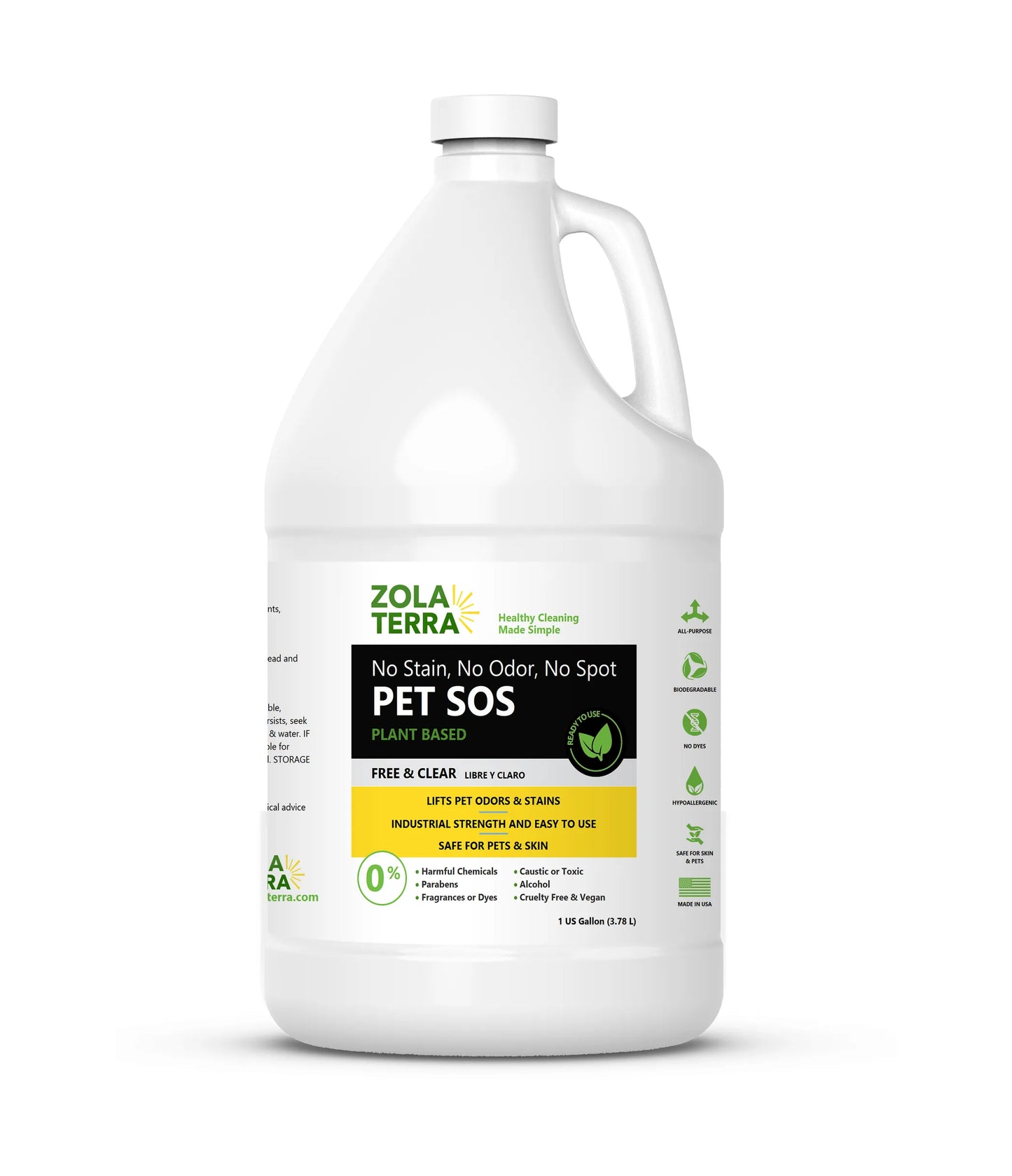 Pet SOS Cleaner, a powerful stain and odor remover for pet accidents