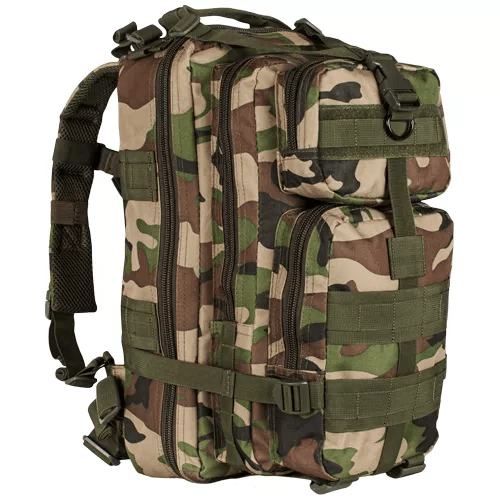 Medium Transport Pack in Woodland Camo, durable and versatile backpack designed for pet owners