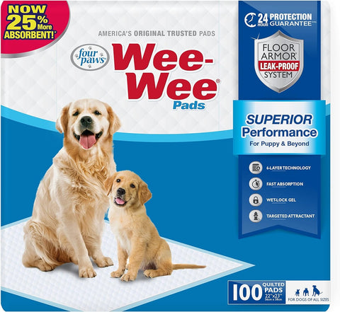 Four Paws Wee-Wee Odor Control with Febreze Freshness Dog Pads - 50ct