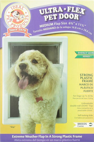 Ideal Pet Products 6 5/8" x 11 1/4" Medium Ultra-Flex DraftStopper Pet Door with Telescoping Frame
