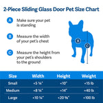White Medium Sliding Glass Pet Door for Dogs and Cats