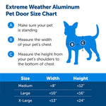 PetSafe Extreme Weather Aluminum Pet Door - Energy Efficient 3 Flaps for Insulation