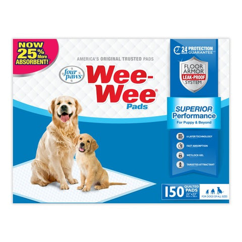 Four Paws Four Paws Wee-Wee Superior Performance Dog Pee Pads Standard 150 Count