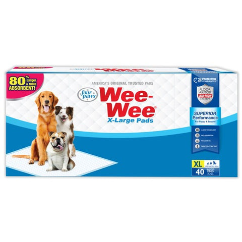 Four Paws Four Paws Wee-Wee Superior Performance X-Large Dog Pee Pads XL 40 Count