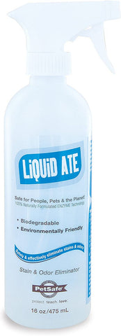 PetSafe Liquid Ate Enzyme Cleaner Stain & Odor Eliminator Pet Accidents 16-Ounce