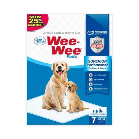 Four Paws Four Paws Wee-Wee Superior Performance Dog Pee Pads Standard 7 Count