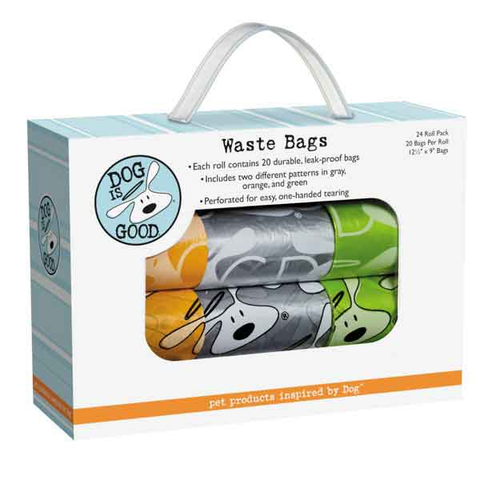 Dog is Good Icon Waste Bags,  24-Packs
