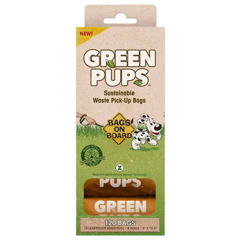 Bags on Board Green-Ups Waste Pick-Up Refill Bags Dog Poop Bag 120 count Brown – 3203940049 - Mojopetsupplies.com