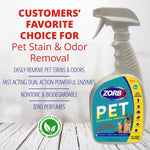 ZORBX Dual Action Enzyme Pet Stain & Odor Remover spray (24 oz) - Mojopetsupplies.com