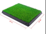 3 Piece Dog Potty Grass with Draining Tray Medium